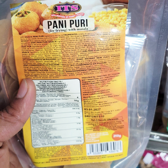 ITS Pani Puri Fry With Masala 250g- pani puri vaja- ITS Pani Puri Fry mit Masala